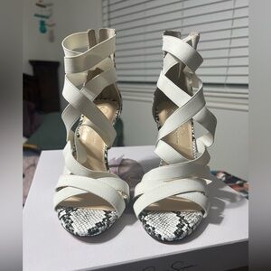 Jessica Simpson Jyra Strappy Snake skin heels